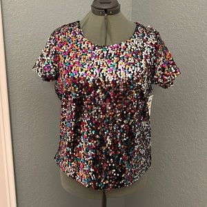 INC sequin top